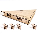 Hacker-Model HCT9821TA-RTI - Basisplatte T6 Dreieck, 40 x 40 x 6 cm – Zusammengekleb